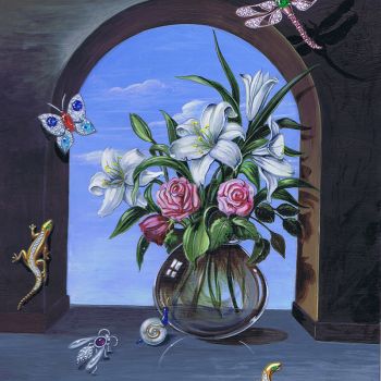 Flowers and Jeweled Creatures